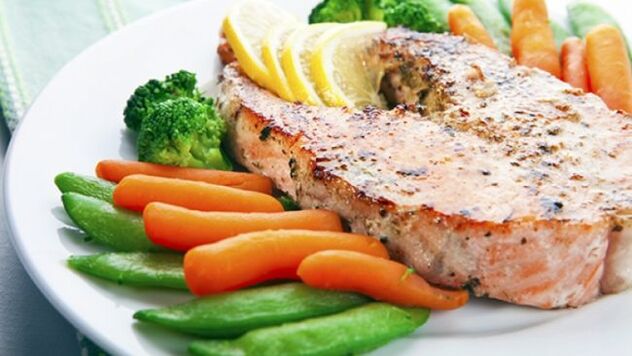 生酮饮食的鱼和蔬菜
